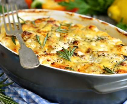Gratin aux restes de poisson
