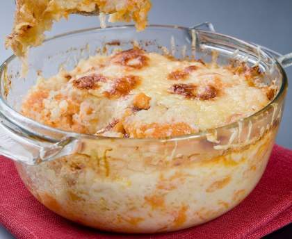 Gratin bicolore au potimarron