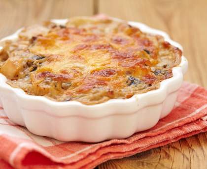 Gratin crabe-champignons