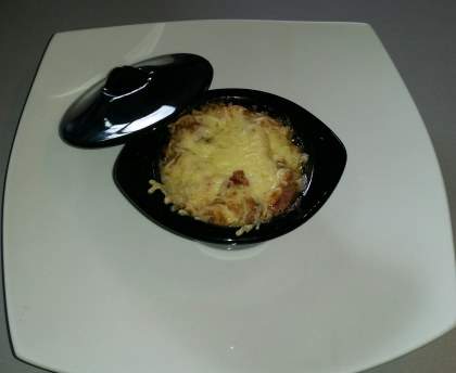 Gratin d'andouillette à la moutarde