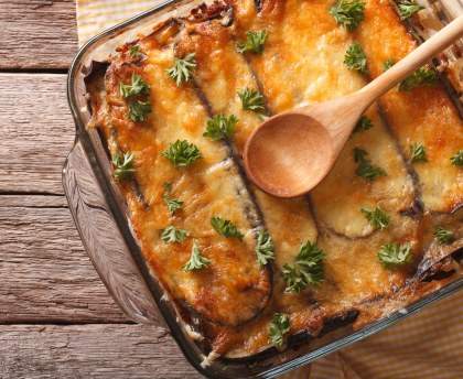 Gratin d'aubergines à la bolognaise