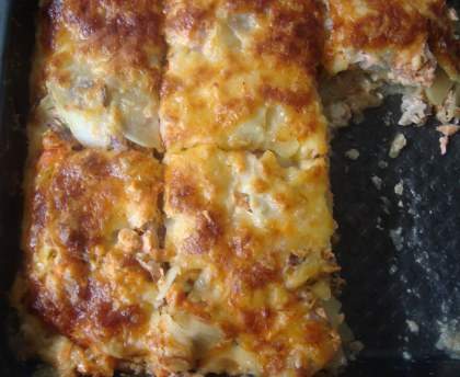 Gratin Dauphinois au saumon fumé