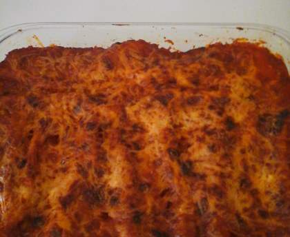 Gratin de cannellonis farcis à la viande hachée