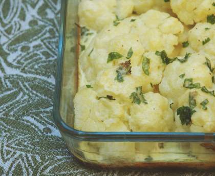 Gratin de chou-fleur au persil