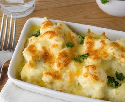 Gratin de chou-fleur aux oeufs