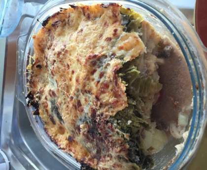 Gratin de chou vert frisé