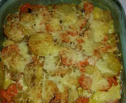 Gratin de colin aux carottes