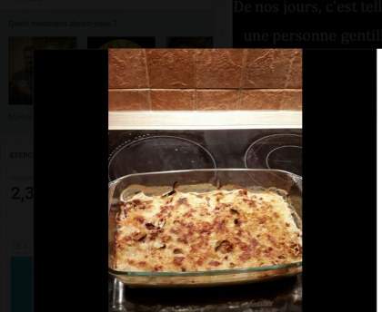 Gratin de complet au chou-fleur