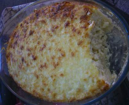 Gratin de coquillettes aux oeufs