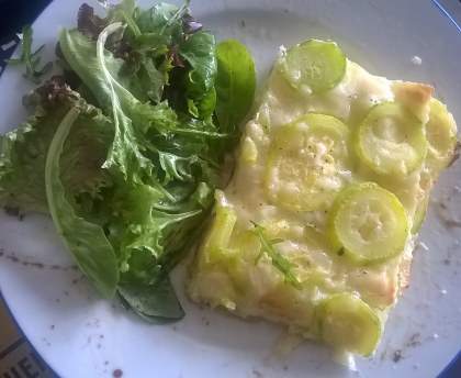 Gratin de courgettes aux ravioles de saint marcellin