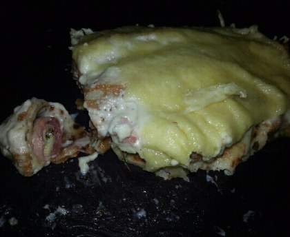 Gratin de crêpes jambon/ fromage