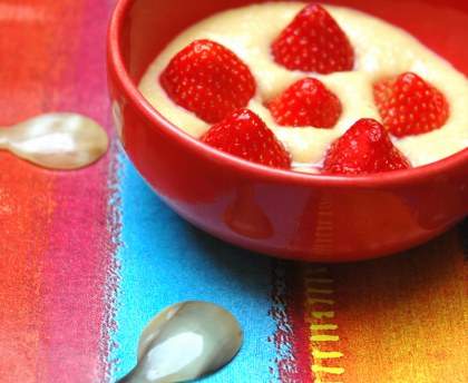 Gratin de fraises à la crème d'amandes