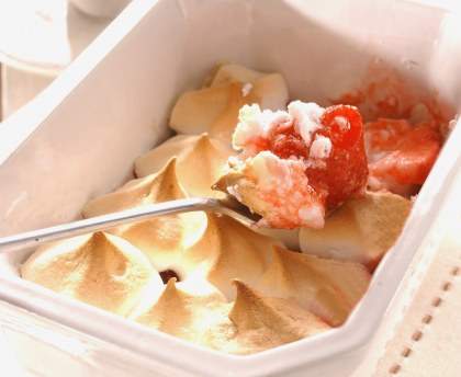 Gratin de fraises à la meringue