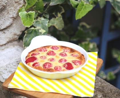 Gratin de framboises à la crème d'amandes