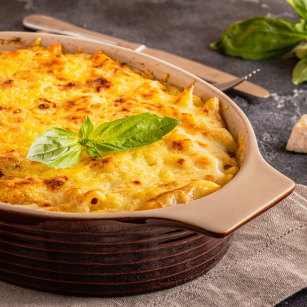 Gratin de macaroni à la béchamel