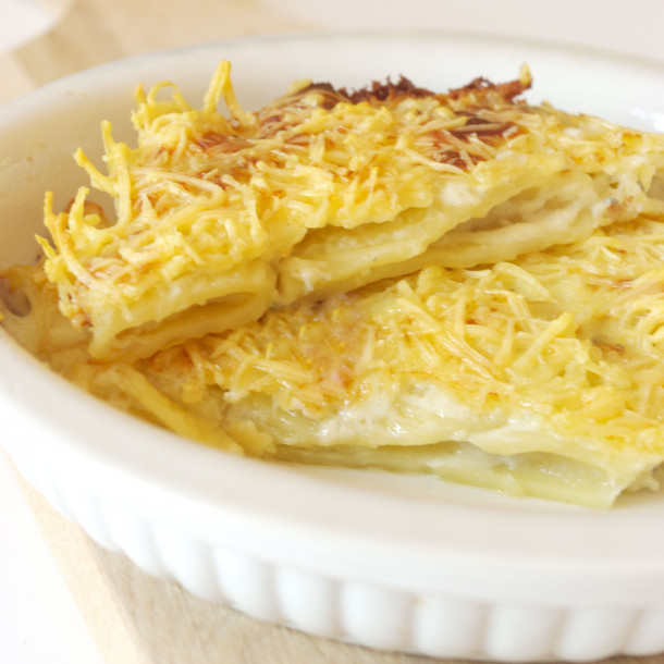 Gratin de Millerighes farcies aux fromages