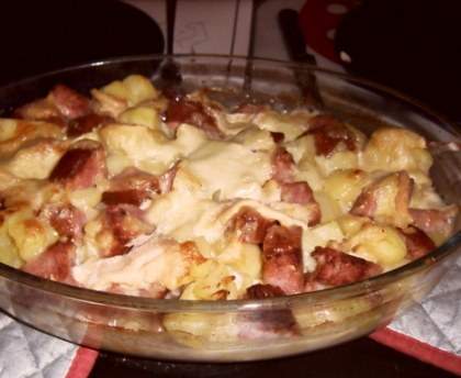 Gratin de Morteau au Mont d'or