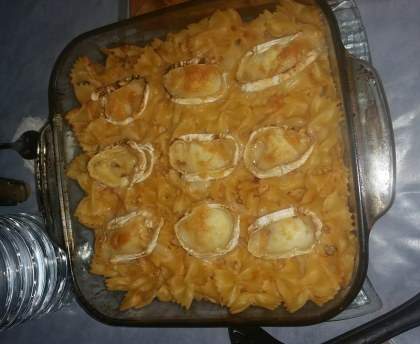 Gratin de pâtes à la viande hachée et au chèvre