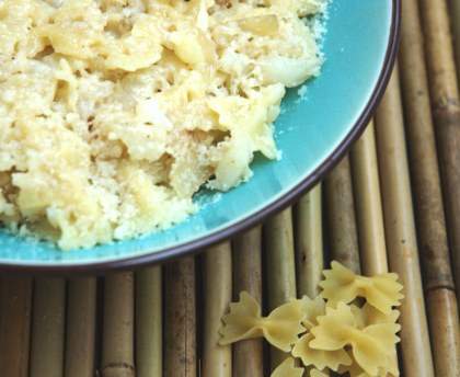Gratin de pâtes au chou-fleur et au parmesan