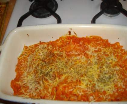 Gratin de pâtes au jambon et à la tomate