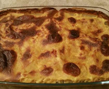 Gratin de pâtes au parmesan et curry