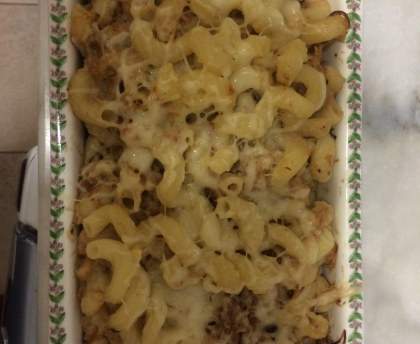 Gratin de pâtes au thon et au maïs