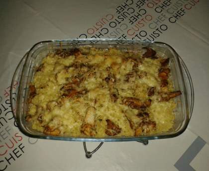 Gratin de pâtes aux Girolles
