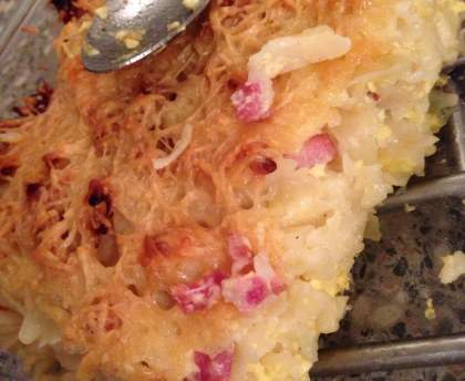 Gratin de pâtes façon carbonara