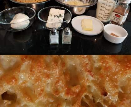 Gratin de penne au roquefort