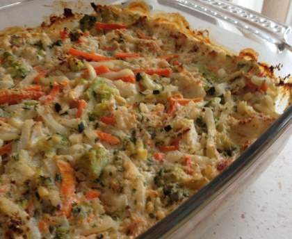 Gratin de poisson au blé