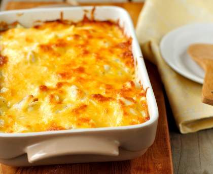 Gratin de pommes de terre au saumon fumé (micro-ondes)