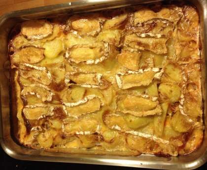 Gratin de pommes de terre chorizo camembert