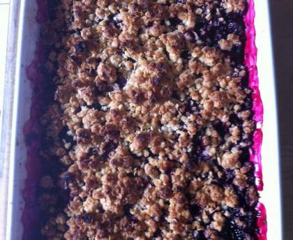 Gratin de pommes et fruits rouges