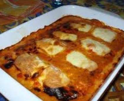 Gratin de poulet à la mozzarella