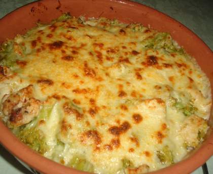Gratin de poulet au brocolis
