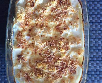 Gratin de salsifis aux lardons