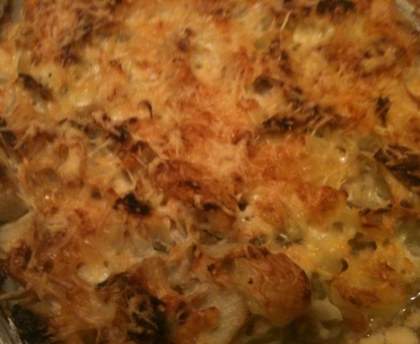 Gratin endives pommes de terre au saumon fumé