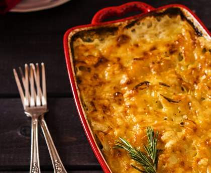 Gratin montagnard au jambon cru