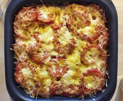 Gratin riz thon tomates