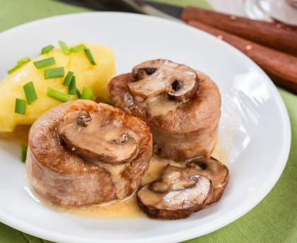 Grenadins de veau aux cèpes