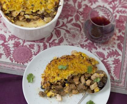 Hachis façon Parmentier de maïs à la chilienne (Pastel de choclos)