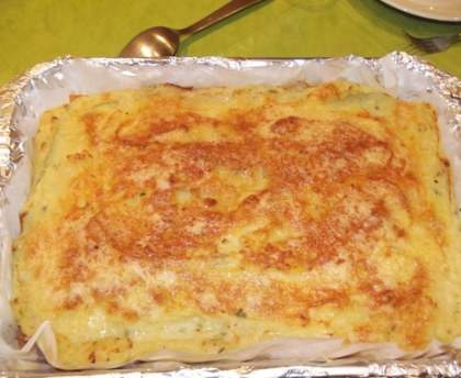 Hachis parmentier (pommes de terre, boeuf, carotte, lardons) 