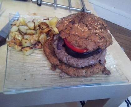 Hamburger au pain de courgette