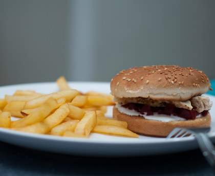 Hamburger Betterave et Poulet épicé