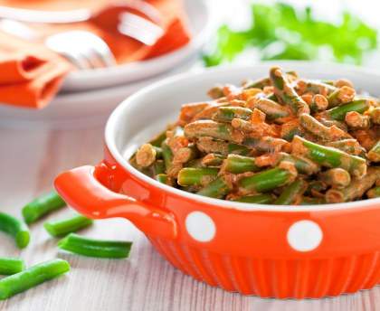 Haricots verts à la bolognaise