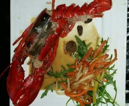 Homard sauce aux morilles