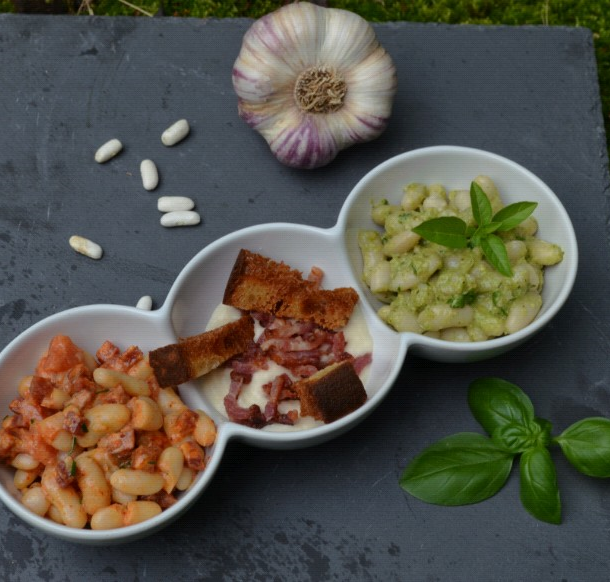Hors d'oeuvre autour du haricot lingot