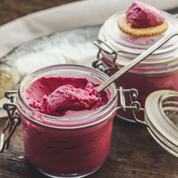 Houmous de betterave vegan