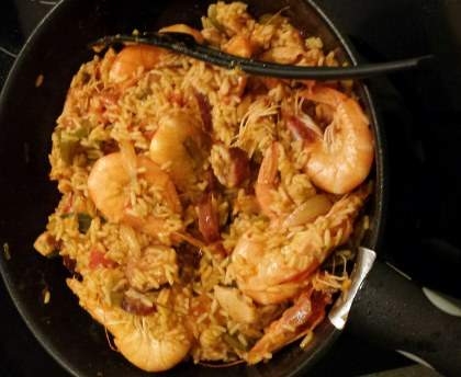Jambalaya aux saucisses fumées
