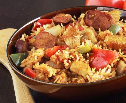 Jambalaya poulet-crevettes